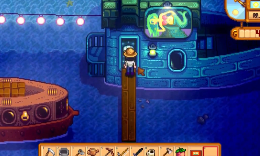 星露谷物语夜市美人鱼怎么敲击