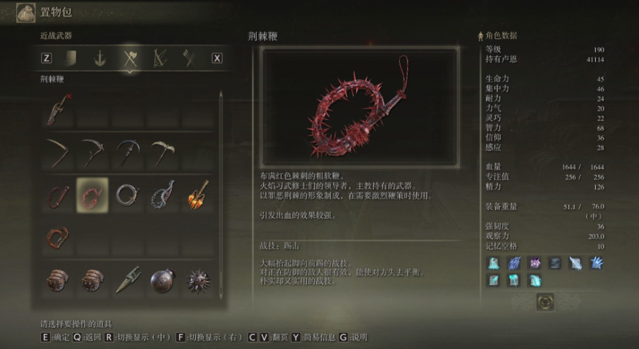 艾尔登法环鞭子流怎么加点