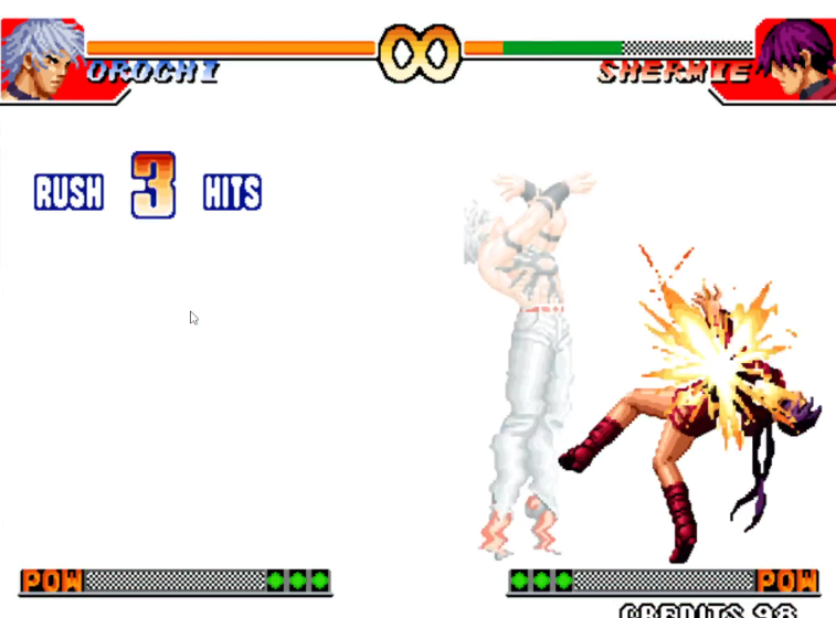 拳皇97能量闪身怎么按