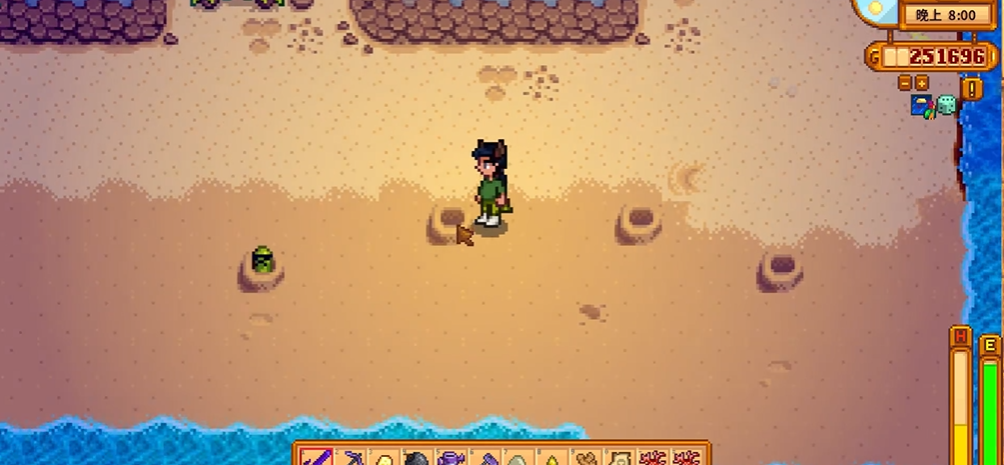 星露谷物语怎么打地鼠